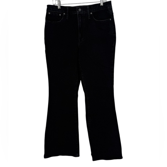 Madewell The Perfect Vintage Flare Jean Sherborn Wash High-Rise Black Denim - Picture 6 of 16